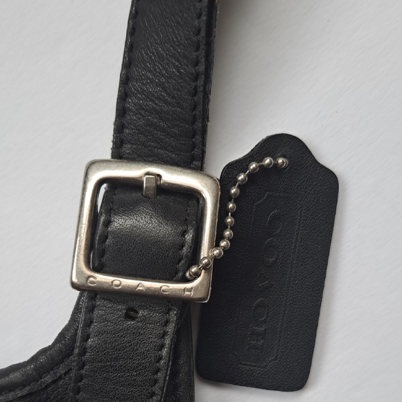 Coach Black Leather Logo Tag Accessory - Picture 9 of 10